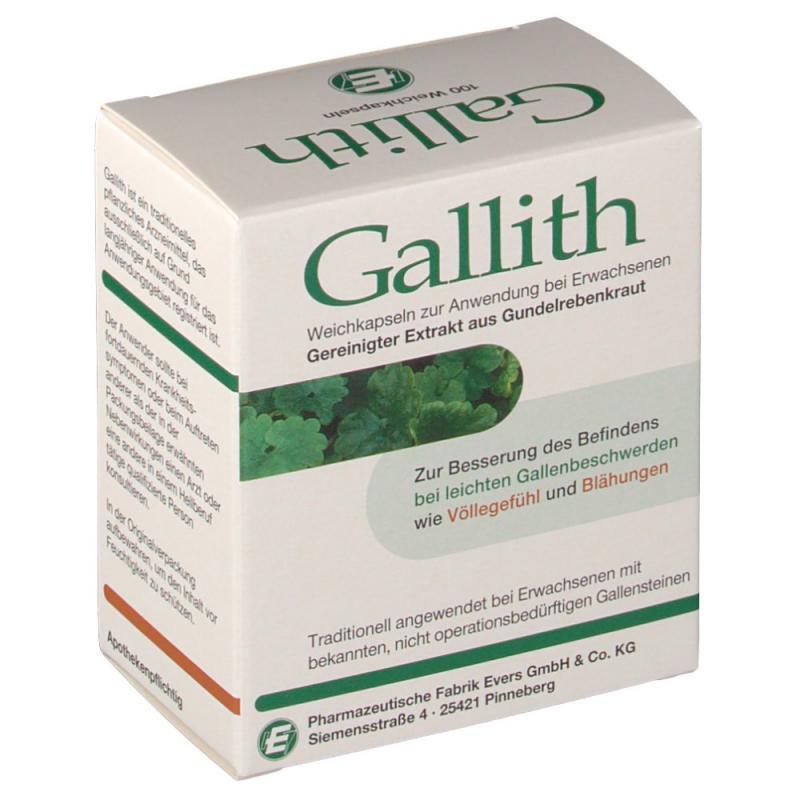 德国直邮 gallith 爱活胆通gallith 常春藤胆通胶囊 100粒 8盒装_gall
